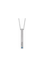 Round 3-Stone Engravable 4-Sided Bar Necklace Mounting