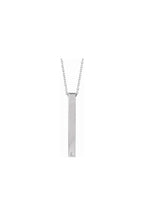 Round 3-Stone Engravable 4-Sided Bar Necklace Mounting