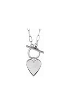 Engravable Heart Toggle Necklace