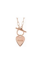 Engravable Heart Toggle Necklace