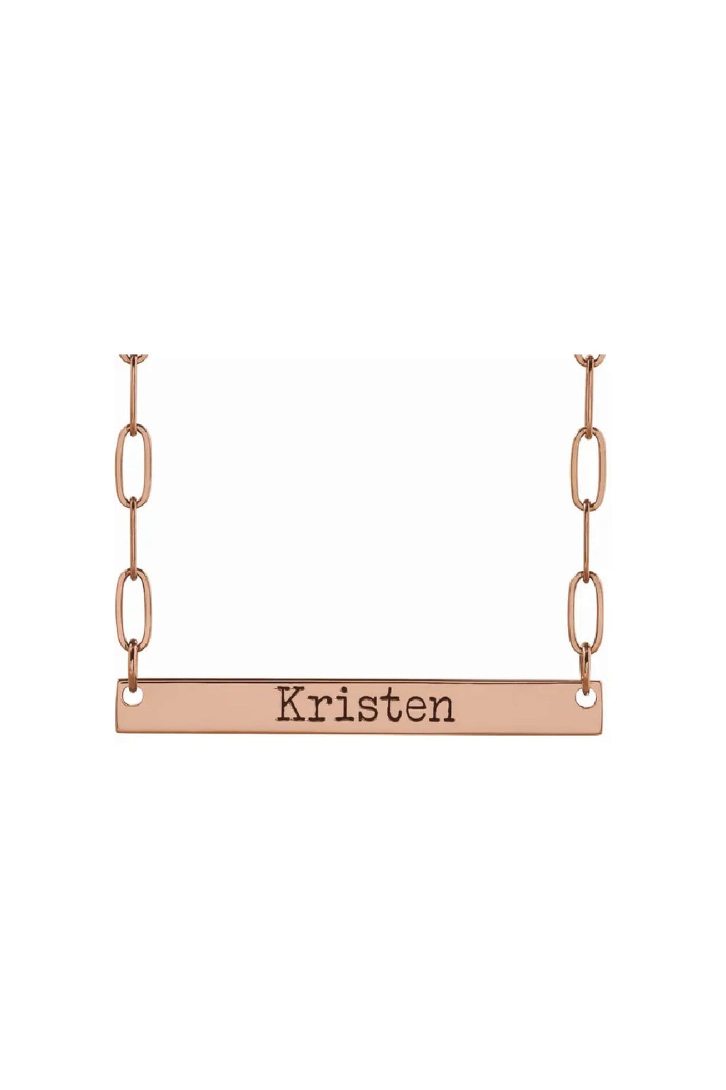Engravable Bar Necklace