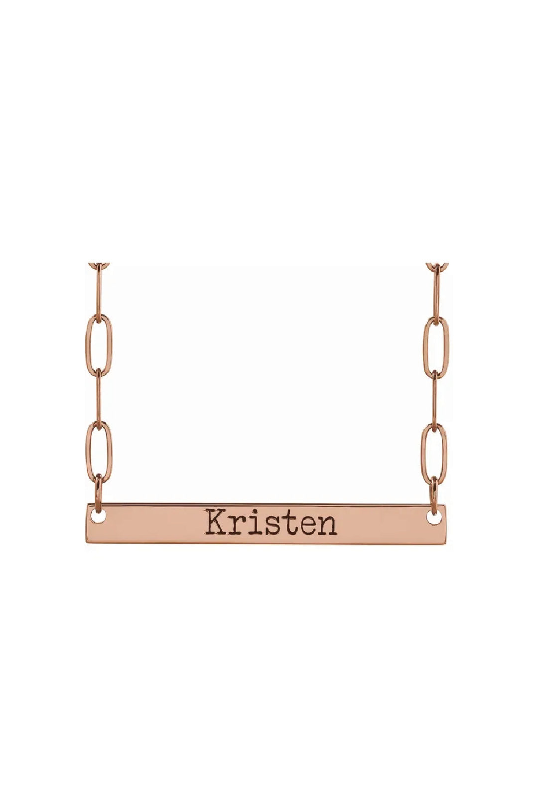 Engravable Bar Necklace