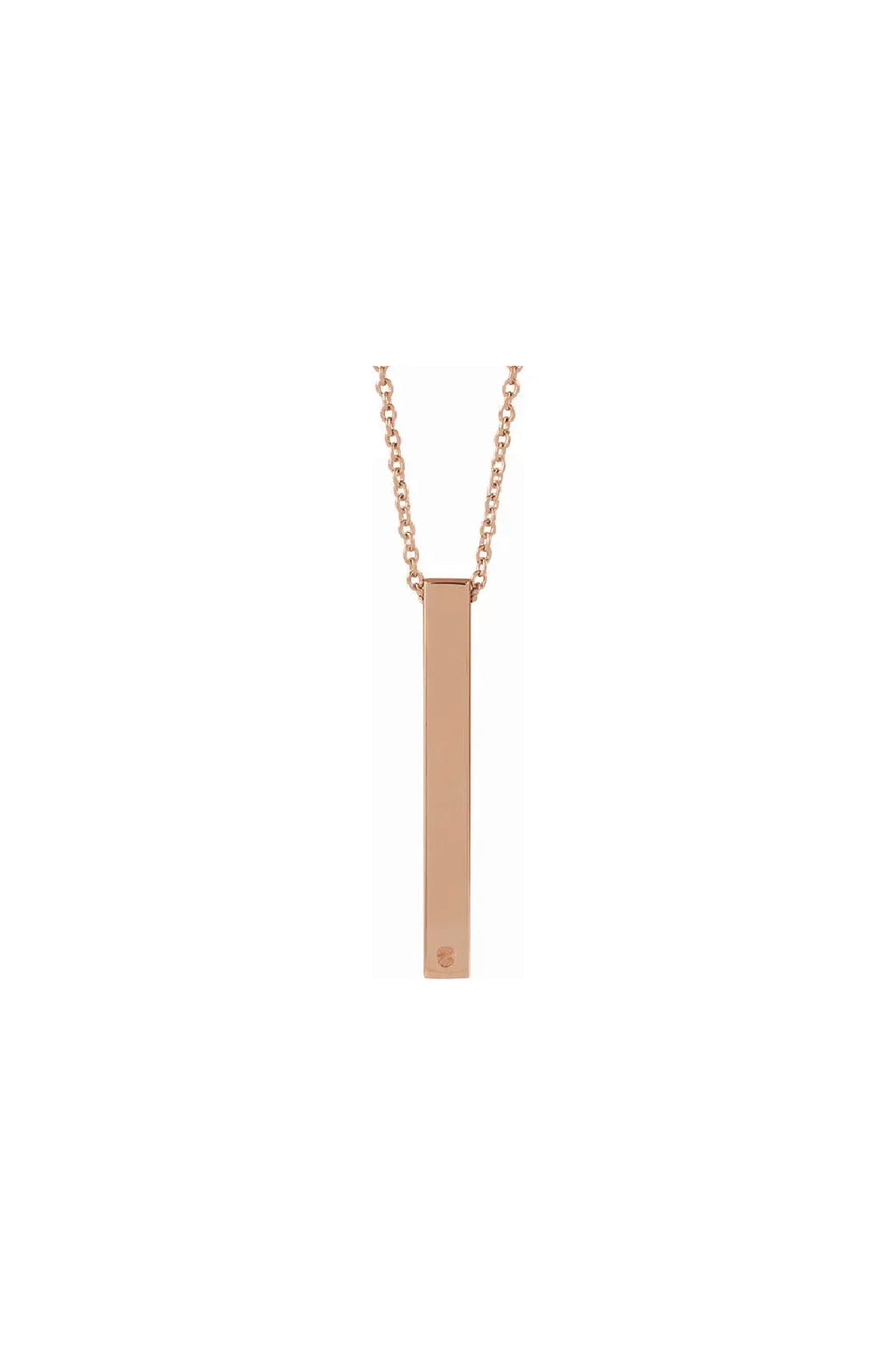 Round 3-Stone Engravable 4-Sided Bar Necklace Mounting