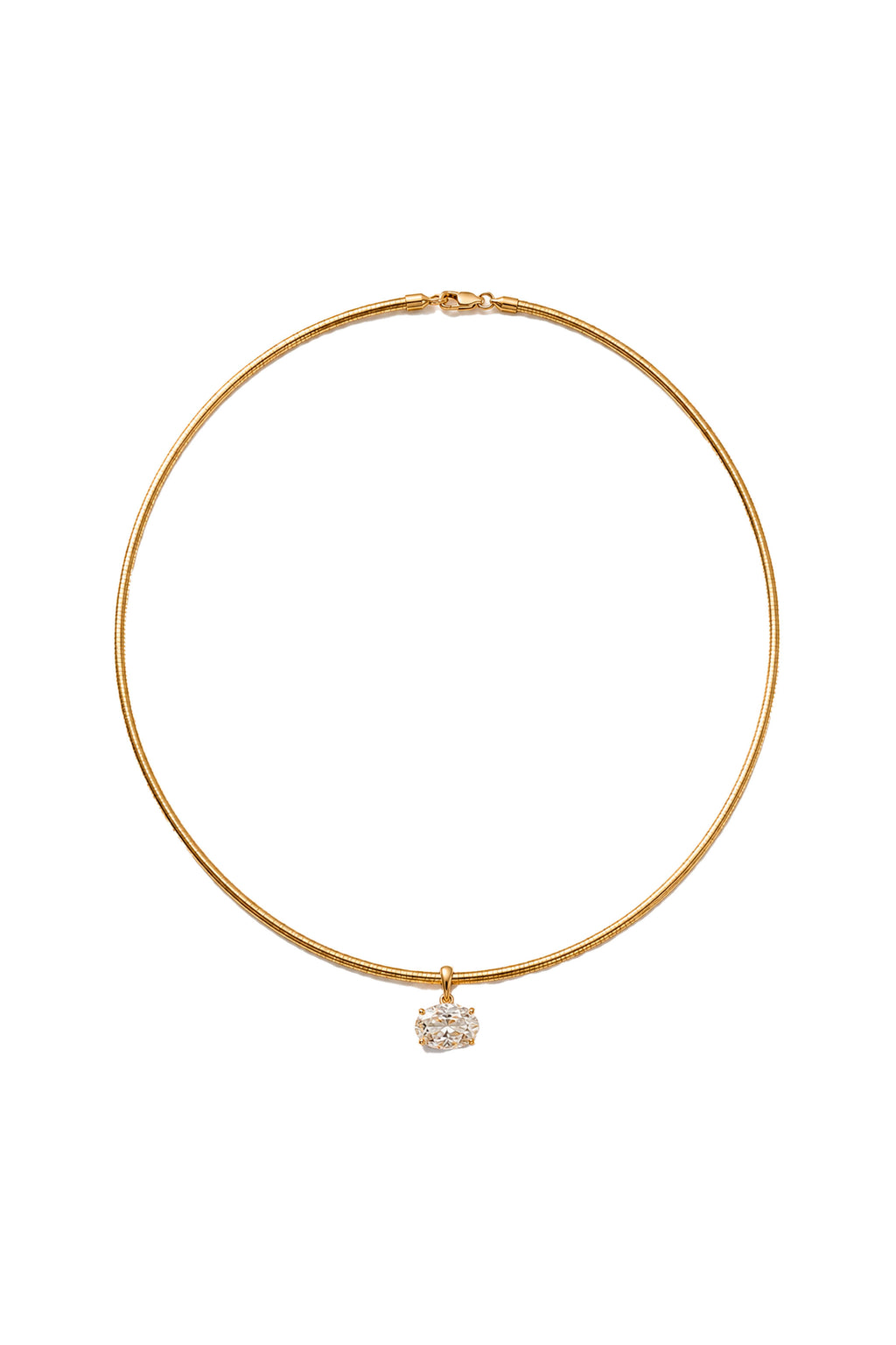 Oval Diamond Charm