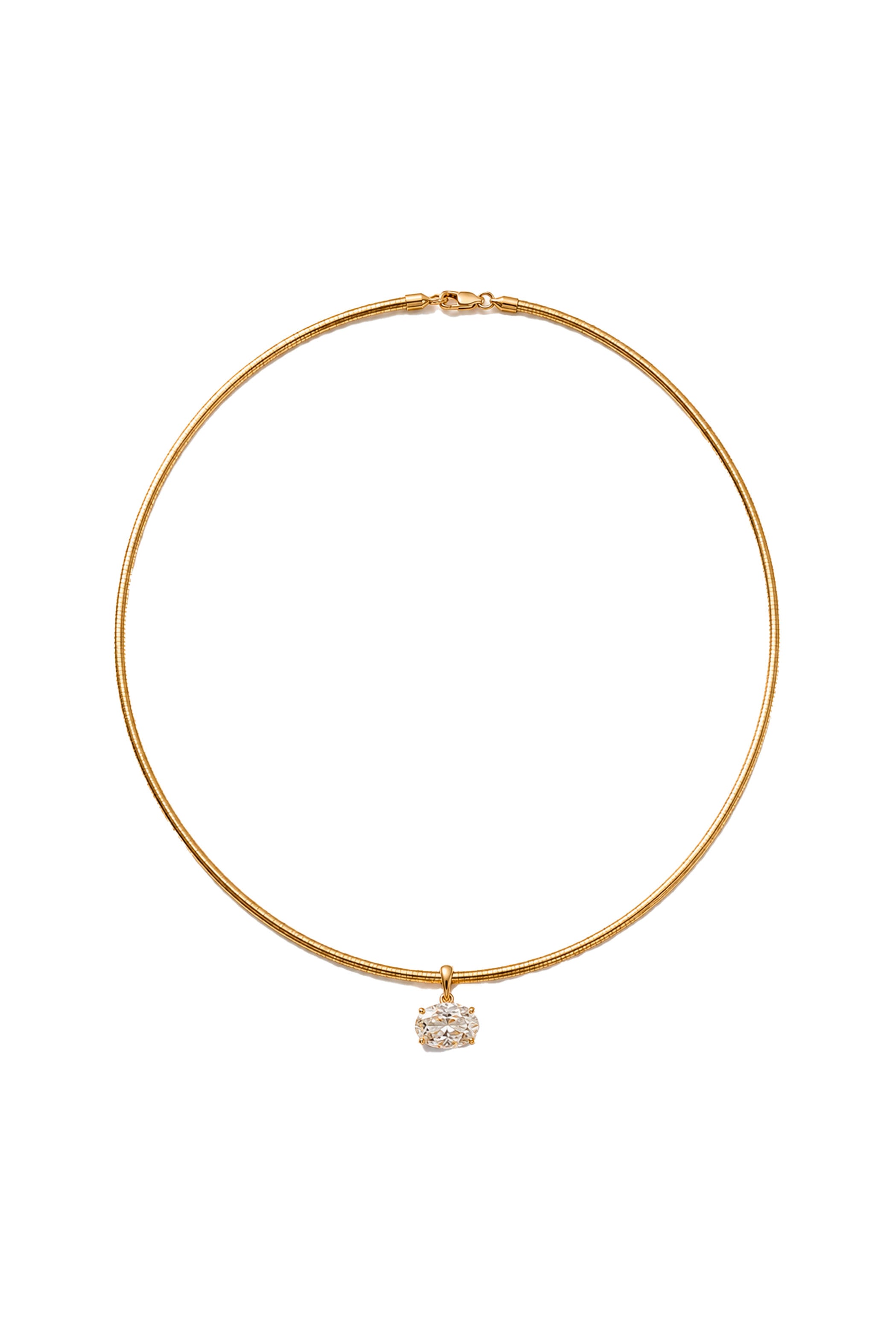 Oval Diamond Charm
