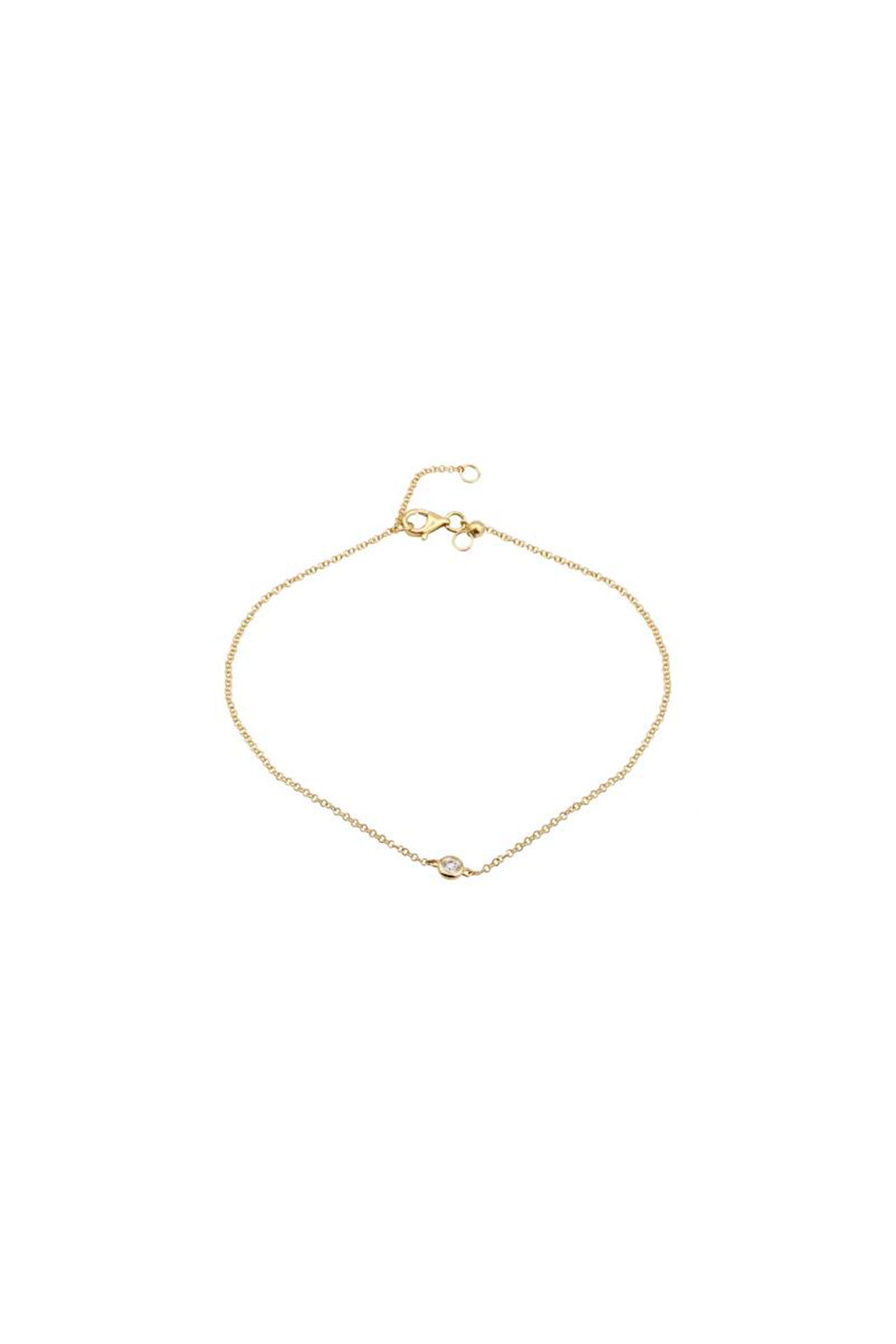 Solitaire Bezel Diamond Anklet