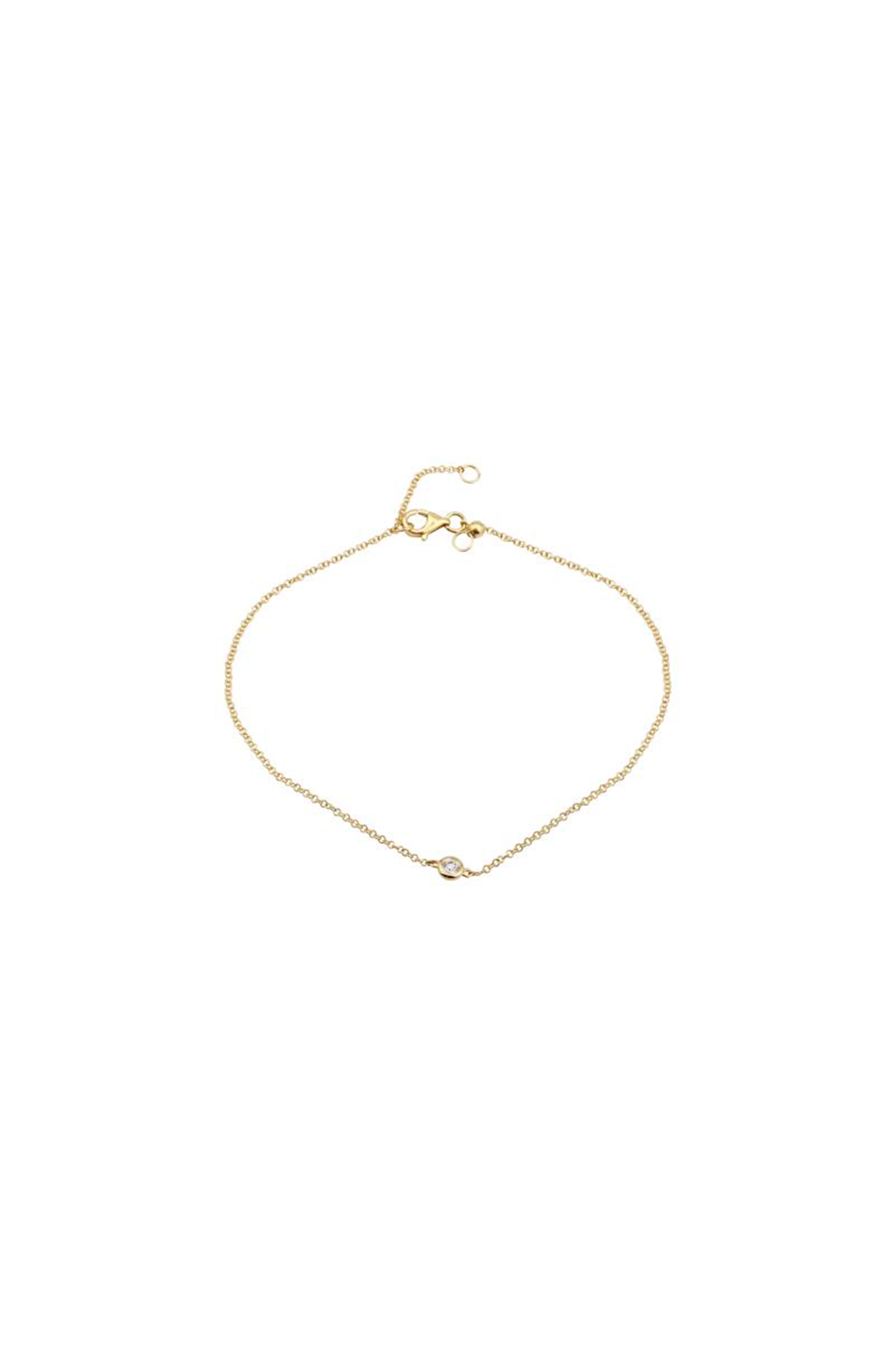 Solitaire Bezel Diamond Anklet