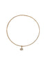 Rigid Gold Necklace + Oval Charm